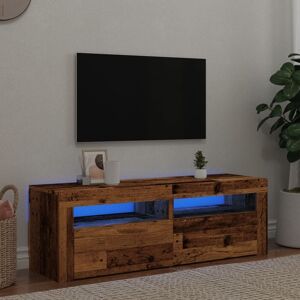 Berkfield Home TV Cabinet with LED Lights Old Wood 120x35x40 cm Engineered Wood in Brown Size: 120 x 35 x 40 cm Brown 120 x 35 x 40 cm Berkfield Home TV Cabinet with LED Lights Old Wood 120x35x40 cm Engineered Wood in Brown Size: 120 x 35 x 40 cm Brown 120 x 35 x 40 cm
