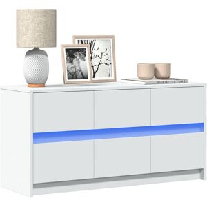 Berkfield Home TV Cabinet with LED White 100x34x50 cm Engineered Wood Size: 100 x 34 x 50 cm White 100 x 34 x 50 cm Berkfield Home TV Cabinet with LED White 100x34x50 cm Engineered Wood Size: 100 x 34 x 50 cm White 100 x 34 x 50 cm