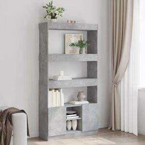 Berkfield Home Highboard Concrete Grey 92x33x180 cm Engineered Wood Size: 92 x 33 x 180 cm Grey 92 x 33 x 180 cm Berkfield Home Highboard Concrete Grey 92x33x180 cm Engineered Wood Size: 92 x 33 x 180 cm Grey 92 x 33 x 180 cm