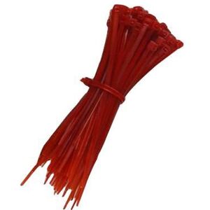 Pro Elec Cable Ties, 100mm x 2.5mm, Red, Pack of 100 in Red Size: 1000mm x 1000mm Red 1000mm x 1000mm Pro Elec Cable Ties, 100mm x 2.5mm, Red, Pack of 100 in Red Size: 1000mm x 1000mm Red 1000mm x 1000mm