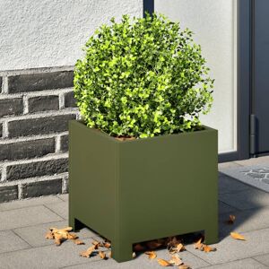 Berkfield Home Garden Planter Olive Green 30x30x30 cm Steel Size: 30 x 30 x 30 cm Green 30 x 30 x 30 cm Berkfield Home Garden Planter Olive Green 30x30x30 cm Steel Size: 30 x 30 x 30 cm Green 30 x 30 x 30 cm