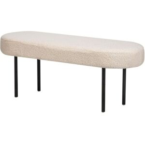 Nordlys Scandinavian Design Bench Metal Legs in White White Nordlys Scandinavian Design Bench Metal Legs in White White