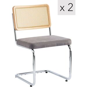 Nordlys - Set 2 chairs in steel and black rattan - chair set Nordlys - Set 2 chairs in steel and black rattan - chair set