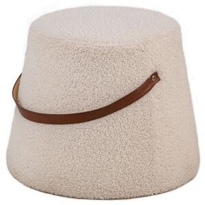 Nordlys Salon Pouf with Handle in White White Nordlys Salon Pouf with Handle in White White