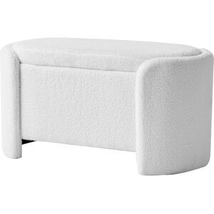 Nordlys Scandinavian Design Bench with Storage in White White Nordlys Scandinavian Design Bench with Storage in White White