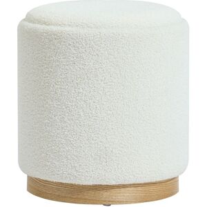 Nordlys Brown Wooden Base Pouf with Storage for Living Room Brown Nordlys Brown Wooden Base Pouf with Storage for Living Room Brown