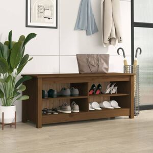 Berkfield Home Shoe Bench Honey Brown 110x38x45.5 cm Solid Wood Pine Brown 110x38x45.5 cm Berkfield Home Shoe Bench Honey Brown 110x38x45.5 cm Solid Wood Pine Brown 110x38x45.5 cm