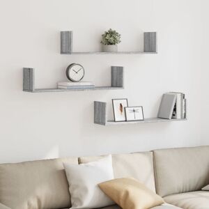 Berkfield Home Wall Shelves 3 pcs Grey Sonoma 80x18x18 cm Engineered Wood Size: 80 x 18 x 18 cm Grey 80 x 18 x 18 cm Berkfield Home Wall Shelves 3 pcs Grey Sonoma 80x18x18 cm Engineered Wood Size: 80 x 18 x 18 cm Grey 80 x 18 x 18 cm