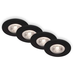 BRILONER 4 Pack Black Matt 4x4.9W LED Recessed Light Black BRILONER 4 Pack Black Matt 4x4.9W LED Recessed Light Black