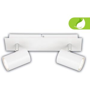 BRILONER 2 Way Ceiling Light LED Spotlight GU10 Energy Efficient Adjustable Metal White White BRILONER 2 Way Ceiling Light LED Spotlight GU10 Energy Efficient Adjustable Metal White White