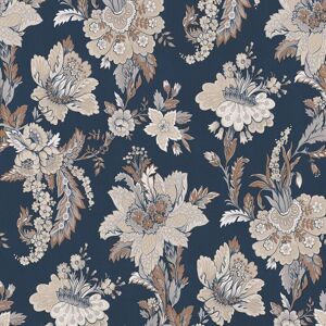 Erismann Abode Edward Floral Flowers Plant Leaves Smooth Wallpaper in Navy Navy Erismann Abode Edward Floral Flowers Plant Leaves Smooth Wallpaper in Navy Navy