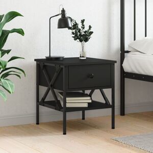 Berkfield Home Bedside Table Black 40x42x45 cm Engineered Wood Size: 40 x 42 x 45 cm Black 40 x 42 x 45 cm Berkfield Home Bedside Table Black 40x42x45 cm Engineered Wood Size: 40 x 42 x 45 cm Black 40 x 42 x 45 cm