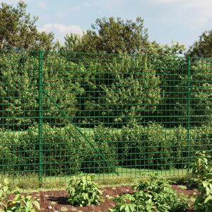 Berkfield Home Wire Mesh Fence Green 1.6x25 m Galvanised Steel Green Berkfield Home Wire Mesh Fence Green 1.6x25 m Galvanised Steel Green