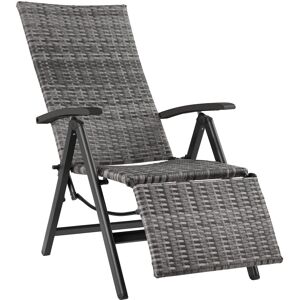 tectake Garden Chair Brisbane in Grey Size: 1 Seater Grey 1 Seater tectake Garden Chair Brisbane in Grey Size: 1 Seater Grey 1 Seater