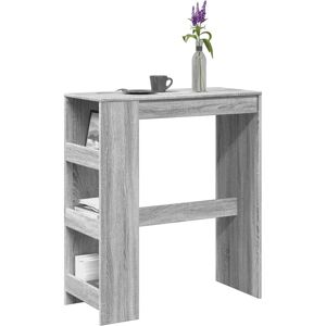 Berkfield Home Bar Table with Racks Grey Sonoma 90x40x103.5 cm Engineered Wood Grey 90x40x103.5 cm Berkfield Home Bar Table with Racks Grey Sonoma 90x40x103.5 cm Engineered Wood Grey 90x40x103.5 cm