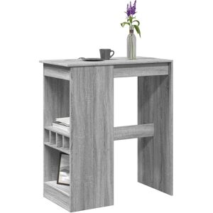Berkfield Home Bar Table with Racks Grey Sonoma 90x47.5x103.5 cm Engineered Wood Grey 90x47.5x103.5 cm Berkfield Home Bar Table with Racks Grey Sonoma 90x47.5x103.5 cm Engineered Wood Grey 90x47.5x103.5 cm