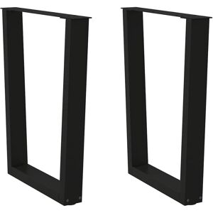 Berkfield Home Dining Table Legs V-Shape 2 pcs Black 60x(72-73.3) cm Steel Black Berkfield Home Dining Table Legs V-Shape 2 pcs Black 60x(72-73.3) cm Steel Black