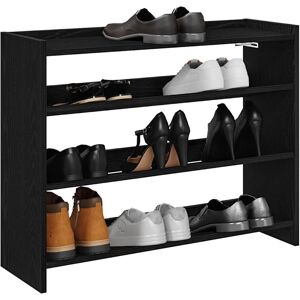Berkfield Home Shoe Rack Black 80x25x62 cm Engineered Wood Size: 80 x 25 x 62 cm Black 80 x 25 x 62 cm Berkfield Home Shoe Rack Black 80x25x62 cm Engineered Wood Size: 80 x 25 x 62 cm Black 80 x 25 x 62 cm