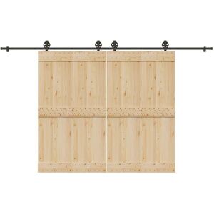 Berkfield Home Sliding Door Hardware Kit 366 cm Steel Black Multicolor Berkfield Home Sliding Door Hardware Kit 366 cm Steel Black Multicolor