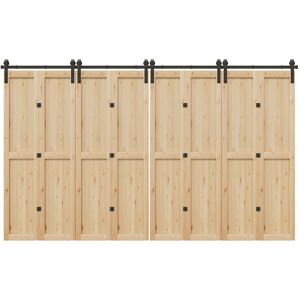 Berkfield Home Sliding Door Hardware Kit 366 cm Steel Black Multicolor Berkfield Home Sliding Door Hardware Kit 366 cm Steel Black Multicolor