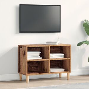 Berkfield Home TV Cabinet with Wooden Leg Old Wood 69.5x30x50 cm in Brown Brown 69.5x30x50 cm Berkfield Home TV Cabinet with Wooden Leg Old Wood 69.5x30x50 cm in Brown Brown 69.5x30x50 cm