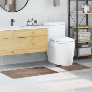 Berkfield Home 2 Piece Bath Mat Set Brown Polypropylen Non-Slip Size: Medium Brown Medium Berkfield Home 2 Piece Bath Mat Set Brown Polypropylen Non-Slip Size: Medium Brown Medium