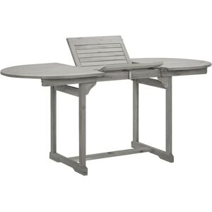 Berkfield Home Garden Dining Table (120-170)x80x75 cm Solid Acacia Wood in Grey Grey (120-170)x80x75 cm Berkfield Home Garden Dining Table (120-170)x80x75 cm Solid Acacia Wood in Grey Grey (120-170)x80x75 cm