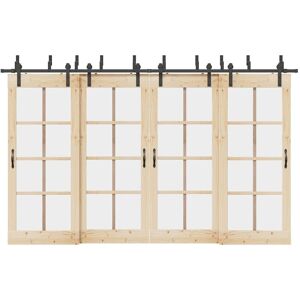 Berkfield Home Sliding Door Hardware Kit 366 cm Steel Black Multicolor Berkfield Home Sliding Door Hardware Kit 366 cm Steel Black Multicolor