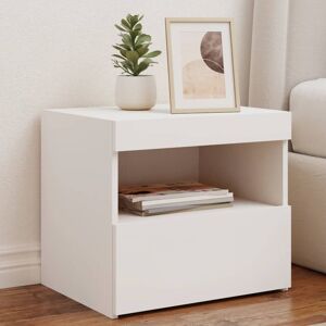 Berkfield Home Bedside Cabinets with LED Lights 2 pcs White 50x40x45 cm Size: 50 x 40 x 45 cm White 50 x 40 x 45 cm Berkfield Home Bedside Cabinets with LED Lights 2 pcs White 50x40x45 cm Size: 50 x 40 x 45 cm White 50 x 40 x 45 cm