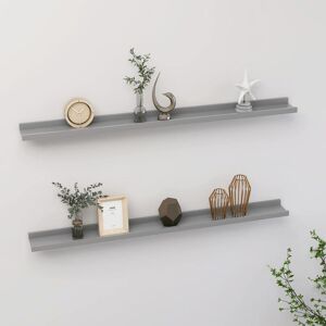 Berkfield Home Wall Shelves 2 pcs Grey 100x9x3 cm Size: 100 x 9 x 3 cm Grey 100 x 9 x 3 cm Berkfield Home Wall Shelves 2 pcs Grey 100x9x3 cm Size: 100 x 9 x 3 cm Grey 100 x 9 x 3 cm