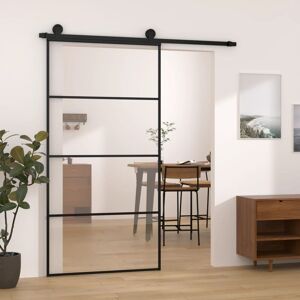 Berkfield Home Sliding Door with Hardware Set 102.5x205 cm ESG Glass&Aluminium in Black Black 102.5x205 cm Berkfield Home Sliding Door with Hardware Set 102.5x205 cm ESG Glass&Aluminium in Black Black 102.5x205 cm