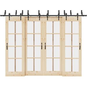 Berkfield Home Sliding Door Hardware Kit 305 cm Steel Black Multicolor Berkfield Home Sliding Door Hardware Kit 305 cm Steel Black Multicolor