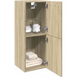 Berkfield Home Bathroom Cabinet Sonoma Oak 30x30x80 cm Engineered Wood in Brown Size: 30 x 30 x 80 cm Brown 30 x 30 x 80 cm Berkfield Home Bathroom Cabinet Sonoma Oak 30x30x80 cm Engineered Wood in Brown Size: 30 x 30 x 80 cm Brown 30 x 30 x 80 cm