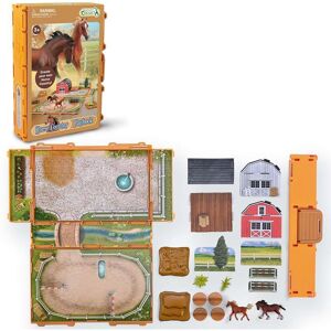 CollectA Horse Country Playbook - Mini Horse Playset, Animal Figures & Models, Travel Toys & Portable Playsets, Gifts For Toddlers & Kids, Age 3 Multicolor CollectA Horse Country Playbook - Mini Horse Playset, Animal Figures & Models, Travel Toys & Portable Playsets, Gifts For Toddlers & Kids, Age 3 Multicolor