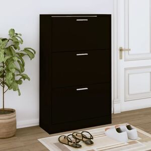 Berkfield Home Shoe Cabinet Black 63x24x103 cm Engineered Wood Size: 63 x 24 x 103 cm Black 63 x 24 x 103 cm Berkfield Home Shoe Cabinet Black 63x24x103 cm Engineered Wood Size: 63 x 24 x 103 cm Black 63 x 24 x 103 cm