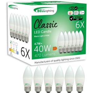 BELL Lighting E27 LED Candle Bulbs Warm White 2700K 4.7W 470lm Screw Cap Light Size: Pack of 3 Warm White Pack of 3 BELL Lighting E27 LED Candle Bulbs Warm White 2700K 4.7W 470lm Screw Cap Light Size: Pack of 3 Warm White Pack of 3