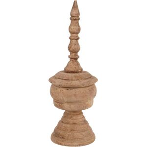 Libra Interiors Hand Carved Wooden Sculpture Small in Brown Brown Libra Interiors Hand Carved Wooden Sculpture Small in Brown Brown