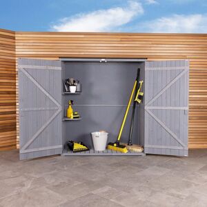 Charles Bentley Garden Chest Storage Shed H155 x L55 x W138cm Grey Wooden Grey Charles Bentley Garden Chest Storage Shed H155 x L55 x W138cm Grey Wooden Grey