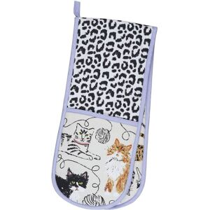 Ulster Weavers 'Feline Friends' Animal Print Double Oven Glove in Grey Grey Ulster Weavers 'Feline Friends' Animal Print Double Oven Glove in Grey Grey