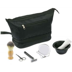 Danielle Creations Men's All About Men 7 Piece Travel Shaving Kit in Black Black Danielle Creations Men's All About Men 7 Piece Travel Shaving Kit in Black Black