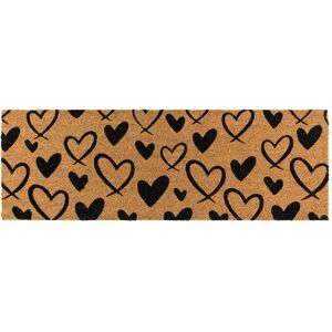 JVL Eco-Friendly Latex Backed Coir Entrance Doormat Runner, 40x120cm - Hearts in Brown Size: 40 cm x 120 cm Brown 40 cm x 120 cm JVL Eco-Friendly Latex Backed Coir Entrance Doormat Runner, 40x120cm - Hearts in Brown Size: 40 cm x 120 cm Brown 40 cm x 120 cm