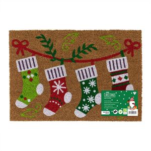 JVL Latex Backed Coir Entrance Doormat, 40x58cm, Stockings Size: 40 cm x 60 cm Multicolor 40 cm x 60 cm JVL Latex Backed Coir Entrance Doormat, 40x58cm, Stockings Size: 40 cm x 60 cm Multicolor 40 cm x 60 cm