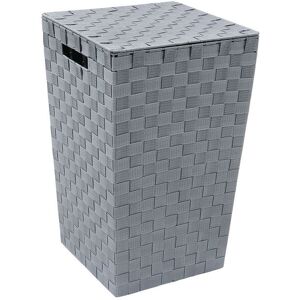 JVL Vichy Square Nylon Laundry Hamper in Grey Grey JVL Vichy Square Nylon Laundry Hamper in Grey Grey