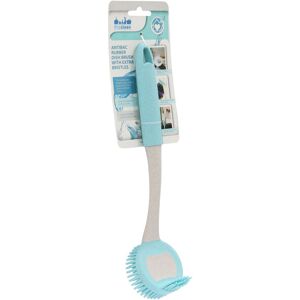 JVL Pro Clean Anti-Bacteria Rubber Dish Brush with Extra Bristles in Blue Size: 1 Pack Blue 1 Pack JVL Pro Clean Anti-Bacteria Rubber Dish Brush with Extra Bristles in Blue Size: 1 Pack Blue 1 Pack