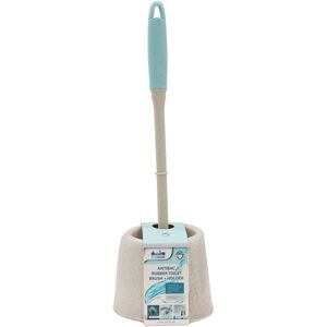 JVL Pro Clean Anti-Bacteria Rubber Toilet Brush & Holder in Blue Blue JVL Pro Clean Anti-Bacteria Rubber Toilet Brush & Holder in Blue Blue