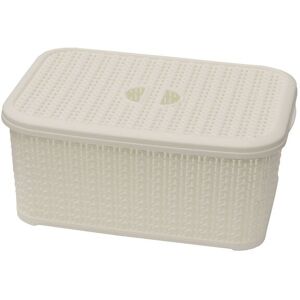 JVL Loop 6L Storage Basket - Ivory White Size: Medium Ivory M JVL Loop 6L Storage Basket - Ivory White Size: Medium Ivory M