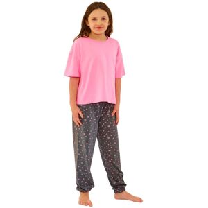 Cozy n Dozy Women's Girls Cropped Pyjama Set in Pink Size: 15 Years Pink 15 Years Cozy n Dozy Women's Girls Cropped Pyjama Set in Pink Size: 15 Years Pink 15 Years