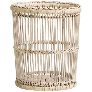 Orsina Rustc Rattan & Bamboo Waste Bin in White White Orsina Rustc Rattan & Bamboo Waste Bin in White White