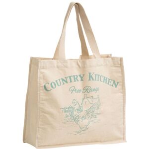 Orsina Country Kitchen Shopping Bag, Reusable Fabric Tote With Charming Kitchen Utensil Print & Sturdy Handles in Natural Natural Orsina Country Kitchen Shopping Bag, Reusable Fabric Tote With Charming Kitchen Utensil Print & Sturdy Handles in Natural Natural