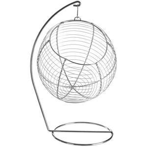 Orsina Hanging Fruit Basket, 3 Tier Wire Basket With Matte Black Finish For Space-Saving Storage in Silver Silver Orsina Hanging Fruit Basket, 3 Tier Wire Basket With Matte Black Finish For Space-Saving Storage in Silver Silver